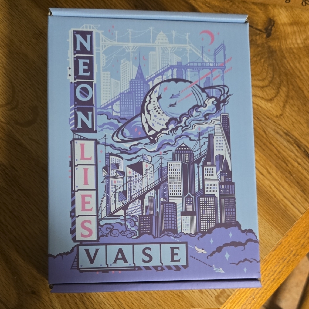 Book Vase With Futuristic City Aesthetics